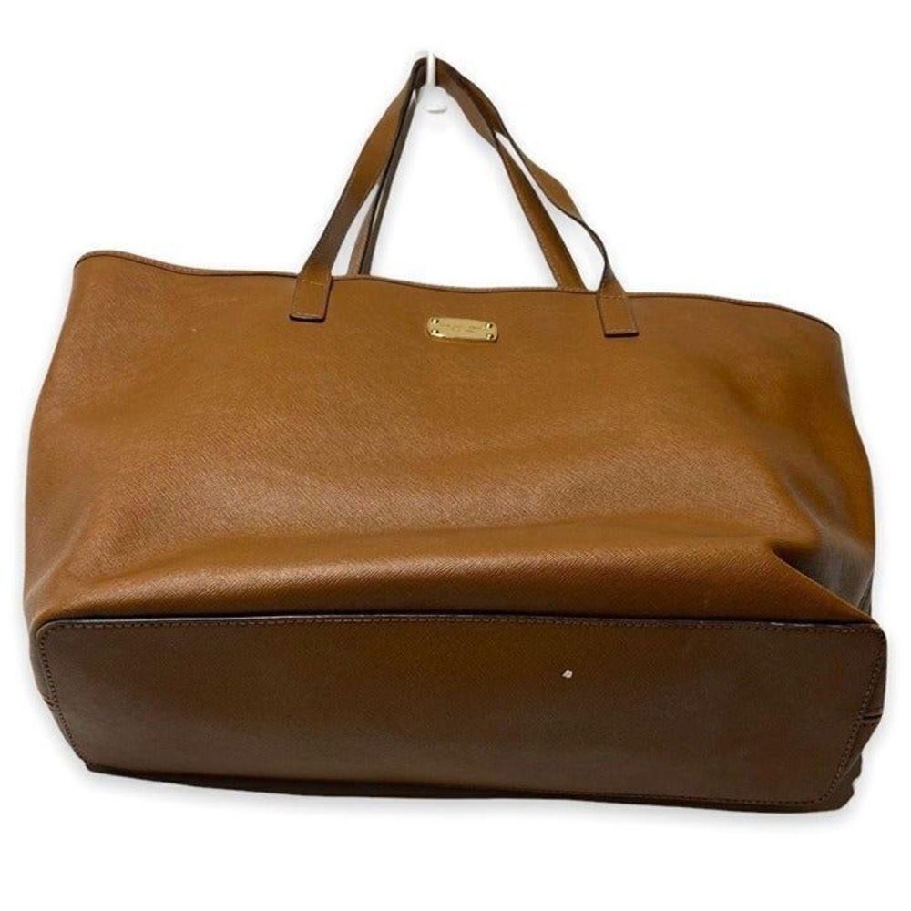 Michael Kors Jet Set Medium Sarriano Brown Travel Tote Bag Leather Shoulder Bag - Picture 3 of 9